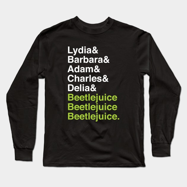 Beetlejuice Ampersand Names Long Sleeve T-Shirt by redesignBroadway